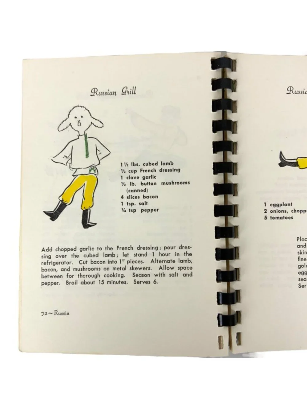Recipes From The East by Irma Walker Ross Asian Cooking Spiral Bound 1971